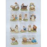 Twelve Border Fine Arts Brambly Hedge figures with 11 boxes