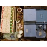 Wedgwood Jasperware Christmas plates together with other Jasperware items and a Bavarian tea set