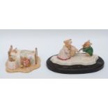 Two Royal Doulton Brambly Hedge figures Happy Birthday Wilfred and The Ice Ball,