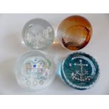 Four Caithness Glass limited edition Royal commemorative paperweights Vivat Regina 34/250 from the
