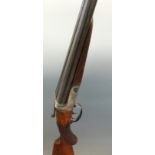 Westley Richards 12 bore side by side shotgun with engraved lock, top plate, top lever,