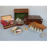 Shut-The-Box pub game by C M J Products, vintage dominoes, boxes,