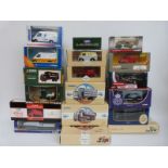 Eighteen Corgi diecast model commercial vehicles including Eddie Stobart, James Bond Octopussy,