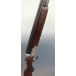 Merkel 12 bore over and under ejector shotgun with engraved lock, top plate, top lever,