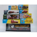 Nine Corgi diecast model lorries and commercial vehicles including Eddie Stobart,