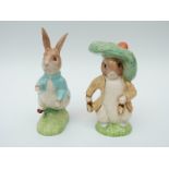 Two Beatrix Potter figures Peter Rabbit and Benjamin Bunny, in original boxes,