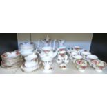 A quantity of Royal Albert Old County Roses dinner and tea ware, six place setting,