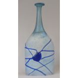 Kosta Boda art glass vase with trailed decoration signed by Bertil Vallien,