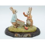 Beswick Beatrix Potter tableau Peter and Benjamin Picking Apples,