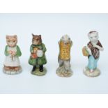 Four Beswick Beatrix Potter figures Susan, Ginger, Simpkin and Sir Isaac Newton,