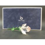 Preciosa glass Swarovski style model of a small rose,