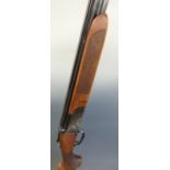 Chiavari Lames model 801 12 bore over and under ejector shotgun with bird and scrolling engraving