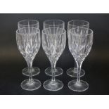 A set of six Red House by Stuart Crystal wine glasses, 20.
