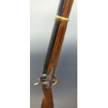 Antonio Zoli & Co 12 bore muzzle loading percussion hammer action two band gun with eagle engraved