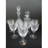 A set of eight Royal Brierley cut crystal glasses, 15cm tall,