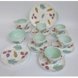 A collection of Shelley Autumn Leaves teaware