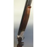 Lanber 12 bore over and under ejector shotgun with engraved lock,
