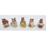 Five Beswick Beatrix Potter figures Mrs Tittlemouse,