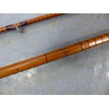 Richard Walker Mk IV split cane carp fishing rod by James and Sons