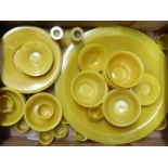 Yellow glass teaware