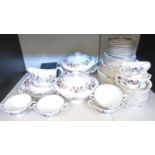 A quantity of Wedgwood Hathaway Rose pattern dinnerware, mostly 12 place settings with extras,