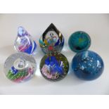 Six Caithness Glass limited edition paperweights Stargazer 607/750, Prelude 379/750,