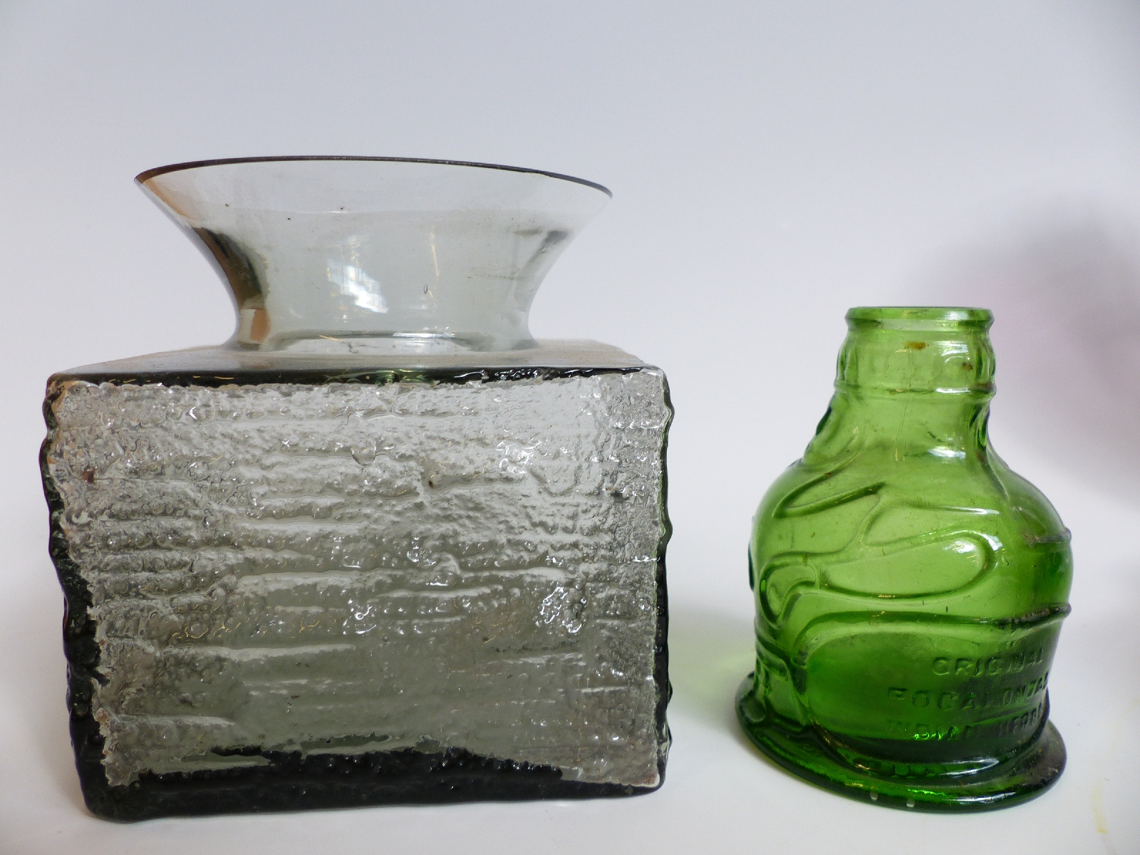 A collection of glass including Dartington midnight textured vase FT101, carnival glass, - Image 2 of 2