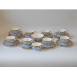 A quantity of Royal Worcester teaware comprising nine cups, 11 saucers,