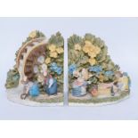 A pair of Border Fine Arts Brambly Hedge book ends in box