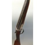 Webley and Scott Ltd 12 bore side by side ejector shotgun with named and engraved top plate,