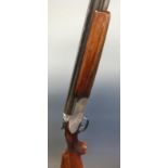 Armitalia 12 bore over and under ejector shotgun with engraved bird scenes to the sidelock plates,