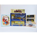 Seven Corgi diecast model cars, lorries and buses including The Brewery Collection,