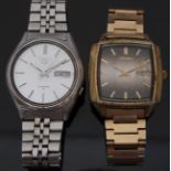 Two Seiko gentleman's automatic wristwatches comprising Seiko KS Hi-Beat gold plated wristwatch ref.