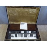 Cased Korg Lambda polyphonic ensemble keyboard with instruction manual circa 1970s,