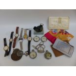Eleven various pocket and wristwatches including Ingersoll,