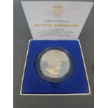 1972 cased Panama 20 Balboas silver coin,