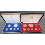A cased First Coinage of Papua New Guinea coin set together with a British Virgin Isles proof set