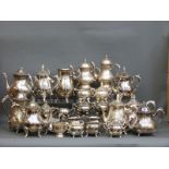 A quantity of silver plated teaware including some sets
