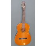 Aria concert guitar, model AC-8, serial no 267, fitted with 6 nylon strings,