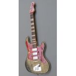 Hofner Brokat Brocade 175 guitar, c1965, with red pearloid body, by repute one owner from new,