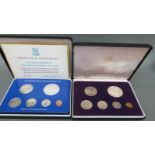 A 1975 British Virgin Islands proof set together with a First Coinage set 1973