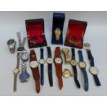 Seventeen various wristwatches including Sekonda, Lorus, Timex etc, some in original boxes.