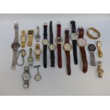 Nineteen wristwatches including Boctok, Roamer, Sekonda, Klaus-Kobec, Tissot,