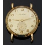 Garrard 9ct gold gentleman's wristwatch with inset subsidiary seconds dial,