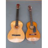 BM ' Espana' Spanish 6 string acoustic guitar with soft case with another acoustic guitar