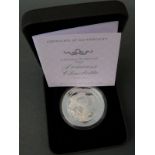 Perth Mint Australia 2015 1oz silver proof cased crown sized coin,