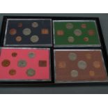 Four Royal Mint brilliant uncirculated coin sets,