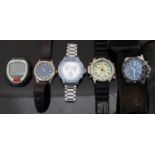 Five gentleman's wristwatches comprising Citizen Promaster Aqualand ref.