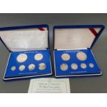 Two cased British Virgin Islands proof coin sets, one for the Royal Coronation,