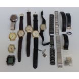 Eight various gentleman's wristwatches including Buler, Sekonda, Excalibur,